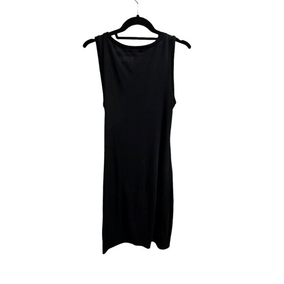 🍒 2/$20 🍒 Black Medium Tank Dress with Ruched Side, Knee Length - Picture 5 of 5
